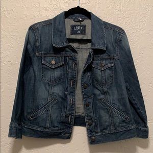 Ann Taylor Loft Denim Jean Jacket Size 12